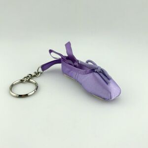 Satin Ballerina Shoe Keychain in Violet NWOT